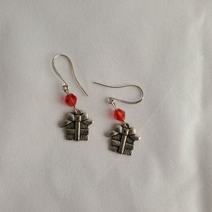 Red Christmas Presents Earrings NEW
